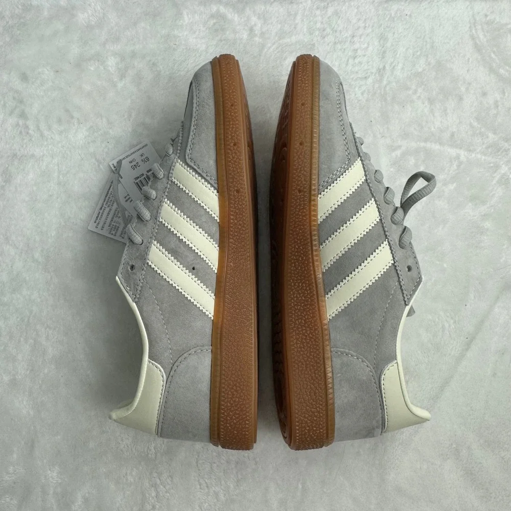 Adidas Handball Spezial Grey Off White Gum Suede Sneakers Mens 7 Womens 8 - Picture 4 of 9
